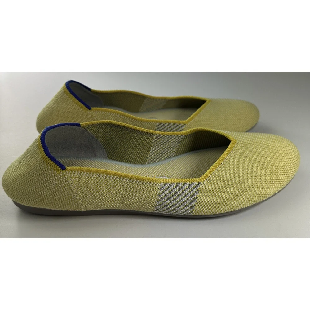 Rothy's Round Toe The Flat Ballet Slip On Knit Shoes Sunshine Yellow Women's 7.5 - Picture 10 of 16
